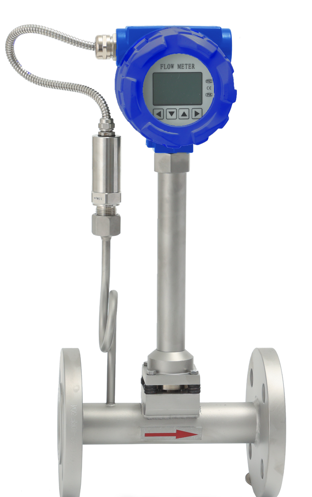 최근 회사 사례 와류 유량계의 공정 배관 직경과 실제 유량 불일치