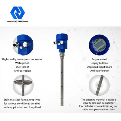 좋은 가격 1.8GHz 6m 가이드 웨이브 레이더 레벨 미터 4-20mA/HART/Modbus 출력 및 액체 레벨 측정용 코아시얼 프로브 온라인으로