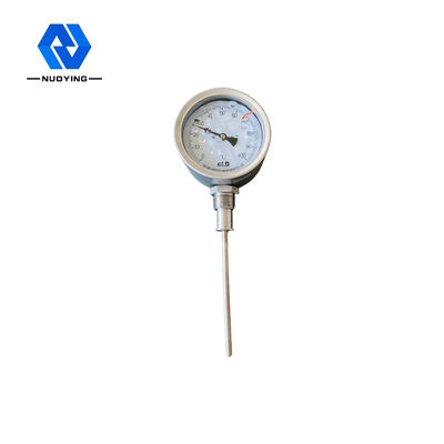 좋은 가격 유압 기름 SS 두금속 다이얼 온도계 150mm 실 연결 온라인으로
